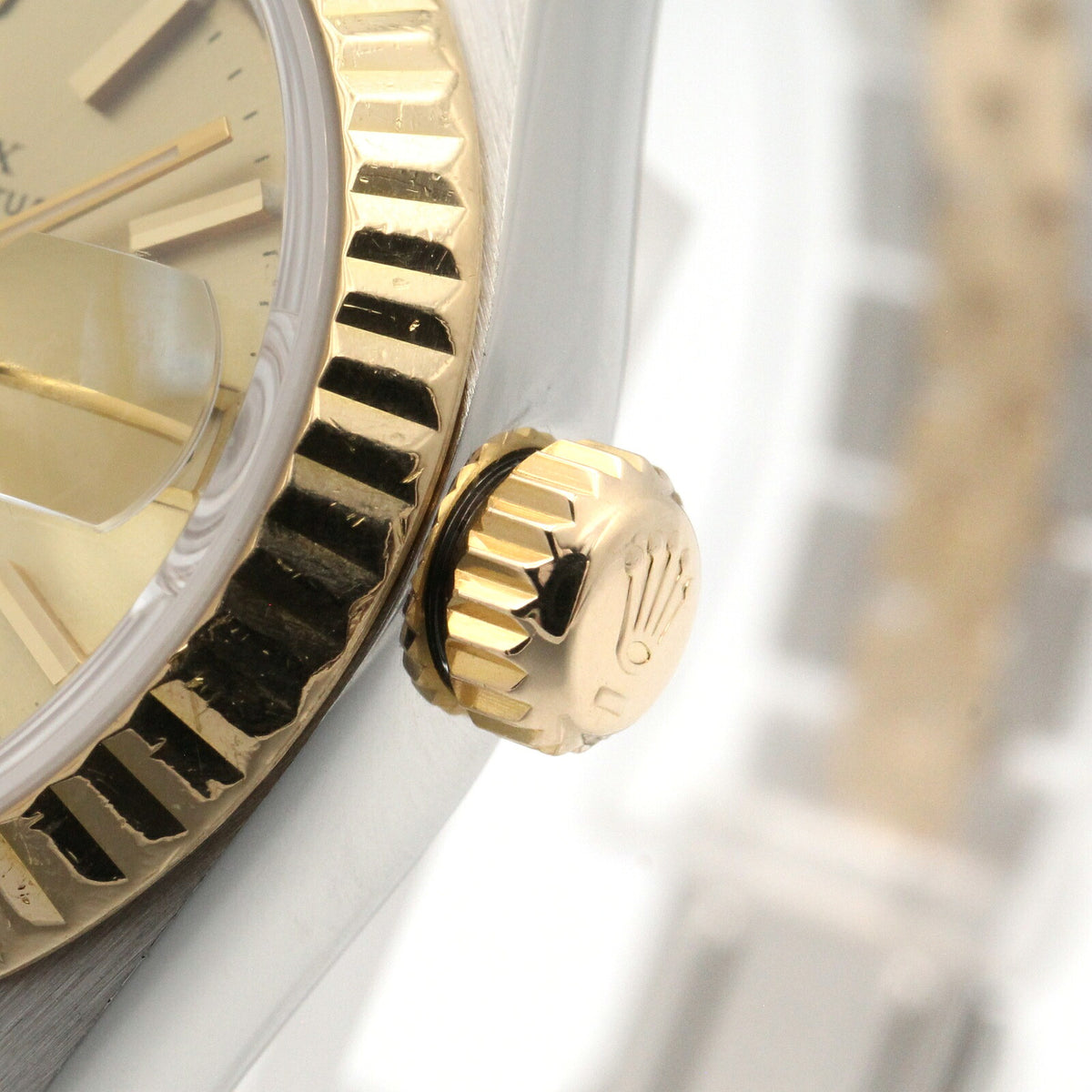 ROLEX Datejust K18 YG SS Champagne Dial Watch