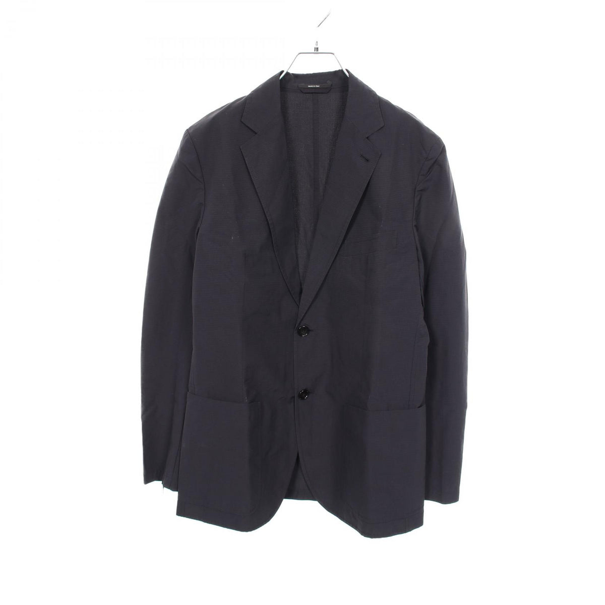 HERMES Cotton Poly Blazer Navy Size 50