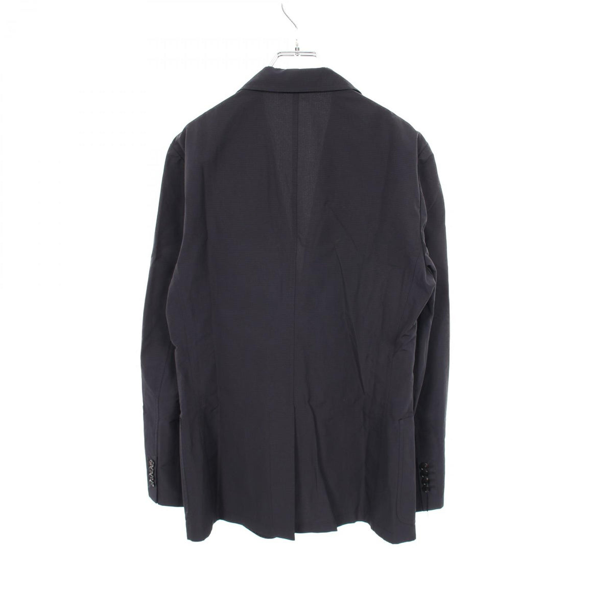 HERMES Cotton Poly Blazer Navy Size 50