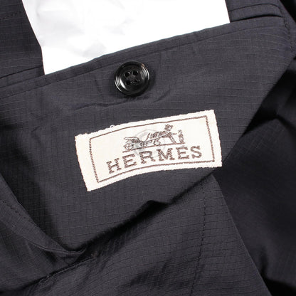 HERMES Cotton Poly Blazer Navy Size 50