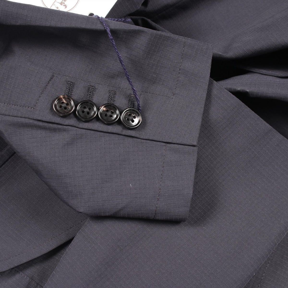 HERMES Cotton Poly Blazer Navy Size 50