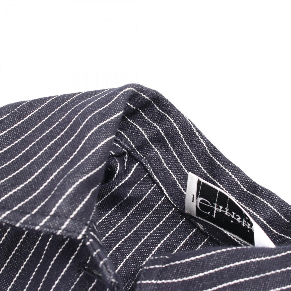 Dior BEE Embroidery Stripe Silk Cotton Up Blue Shirt Size 44