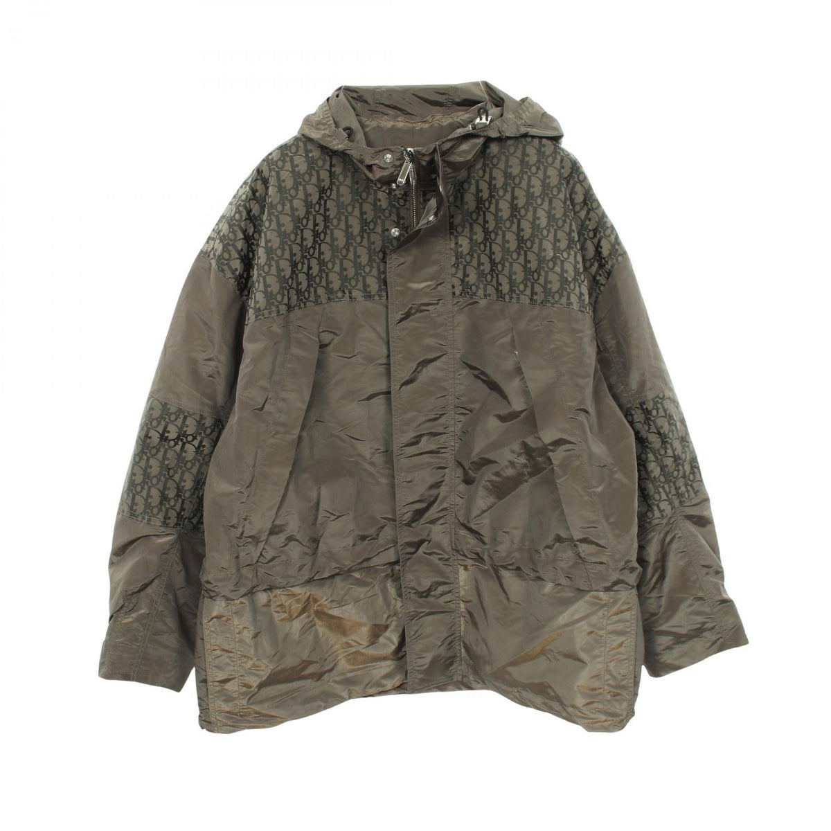 Dior Oblique Hooded Nylon Jacket Green Size 48