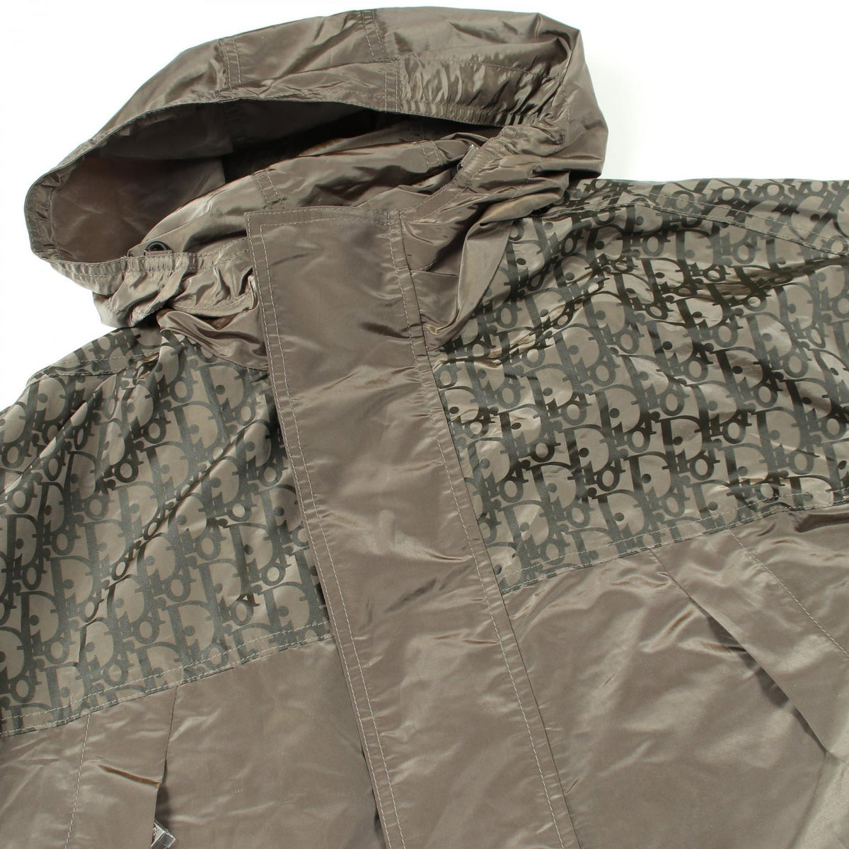 Dior Oblique Hooded Nylon Jacket Green Size 48