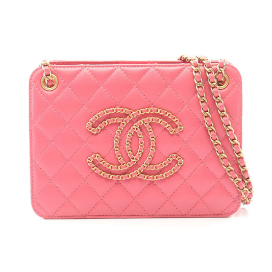 CHANEL Matelasse Coco Mark Bag Pink