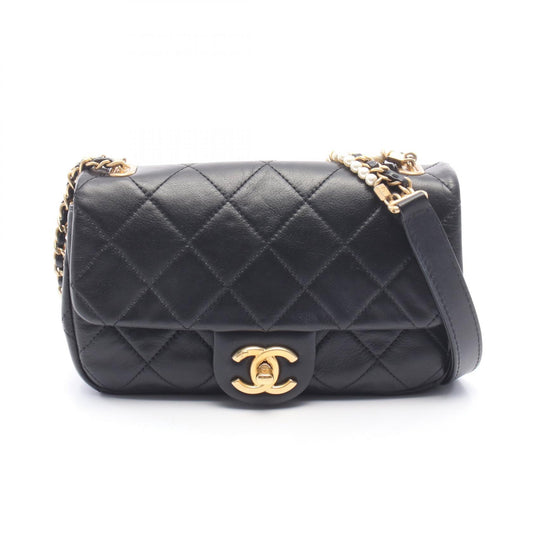 CHANEL Matelasse Leather Bag Black
