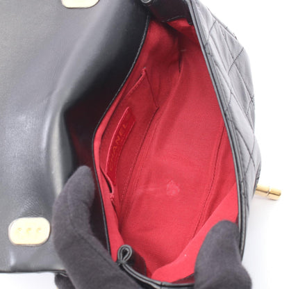 CHANEL Matelasse Leather Bag Black
