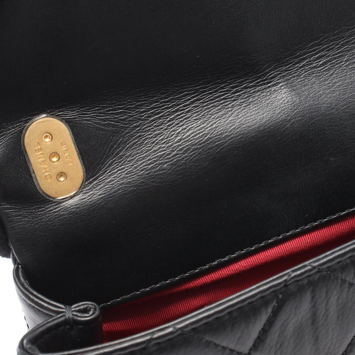 CHANEL Matelasse Leather Bag Black