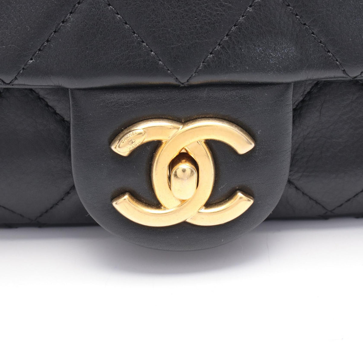 CHANEL Matelasse Leather Bag Black
