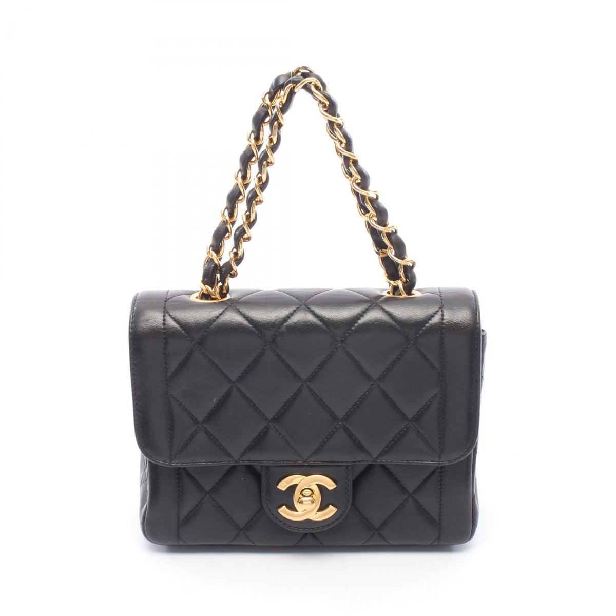 CHANEL Matelasse Mini Lambskin Bag Black