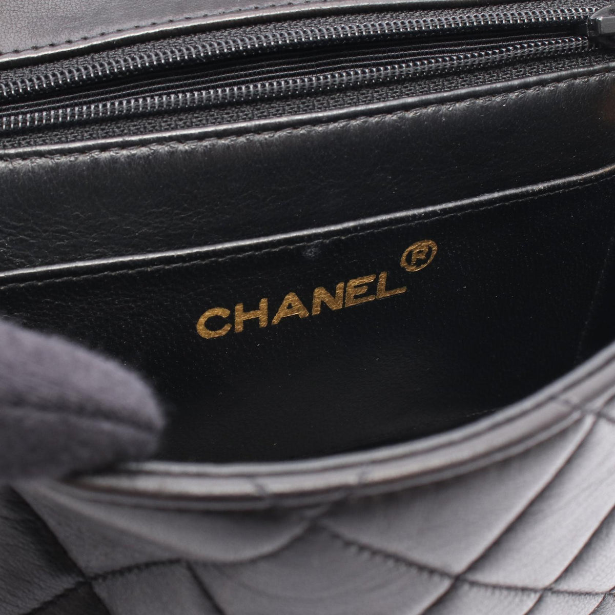 CHANEL Matelasse Mini Lambskin Bag Black