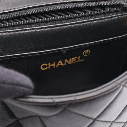 CHANEL Matelasse Mini Lambskin Bag Black