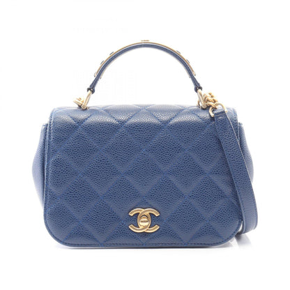 CHANEL Matelasse 2-Way Calfskin Bag Blue