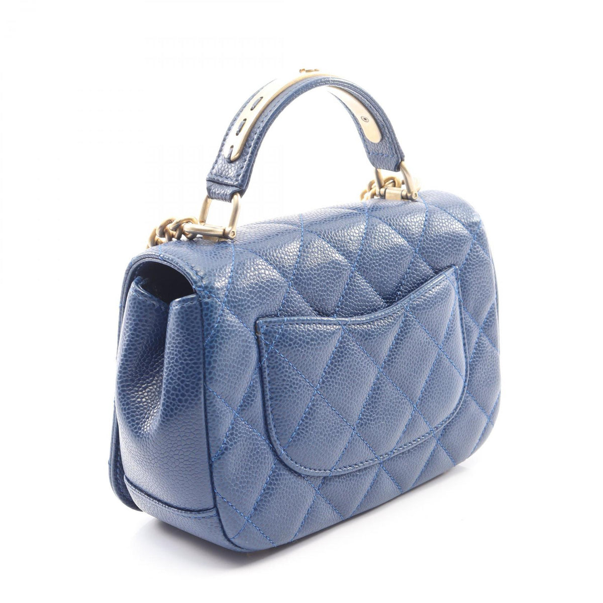 CHANEL Matelasse 2-Way Calfskin Bag Blue