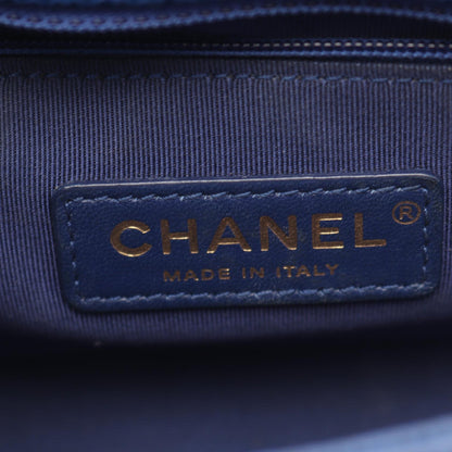 CHANEL Matelasse 2-Way Calfskin Bag Blue