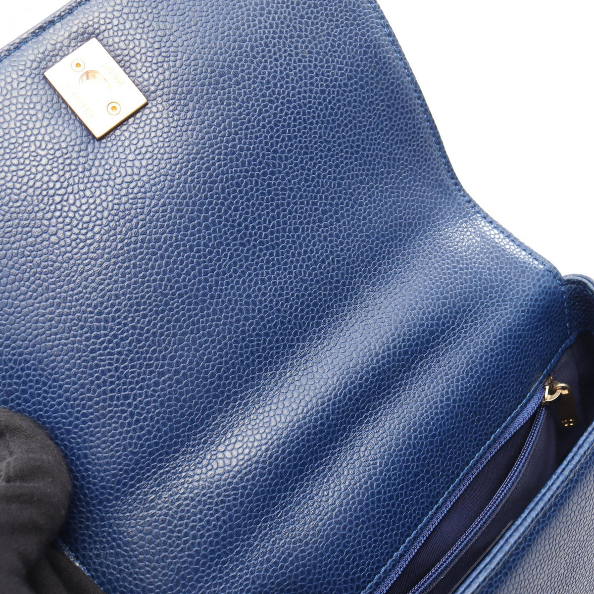 CHANEL Matelasse 2-Way Calfskin Bag Blue