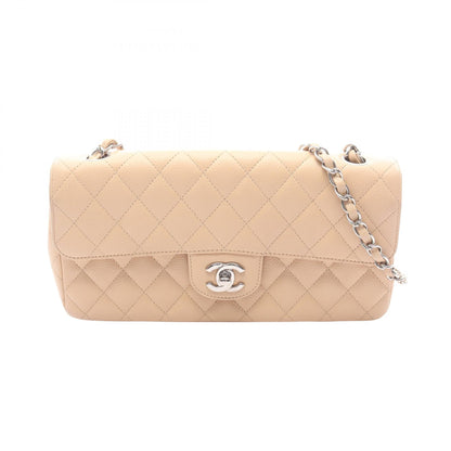 CHANEL Matelasse East West Calf Bag Beige