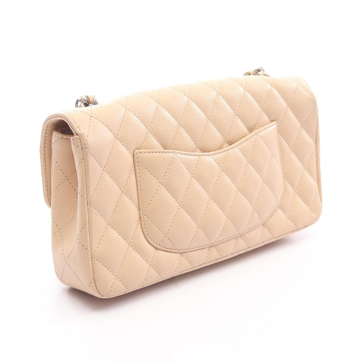 CHANEL Matelasse East West Calf Bag Beige