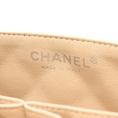 CHANEL Matelasse East West Calf Bag Beige