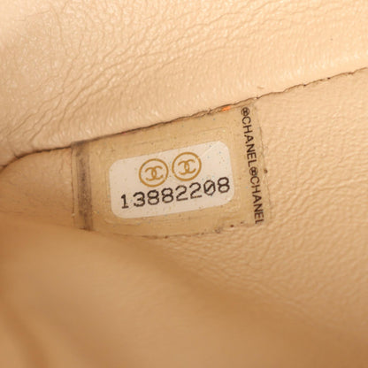CHANEL Matelasse East West Calf Bag Beige