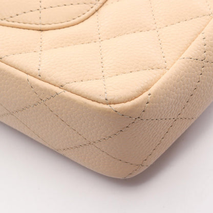 CHANEL Matelasse East West Calf Bag Beige