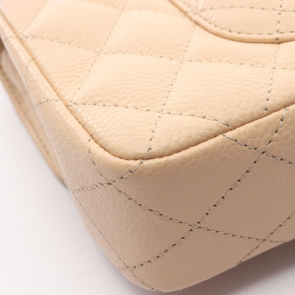 CHANEL Matelasse East West Calf Bag Beige