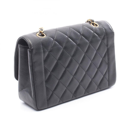 CHANEL Matelasse Diana Flap Black Caviar Shoulder Bag