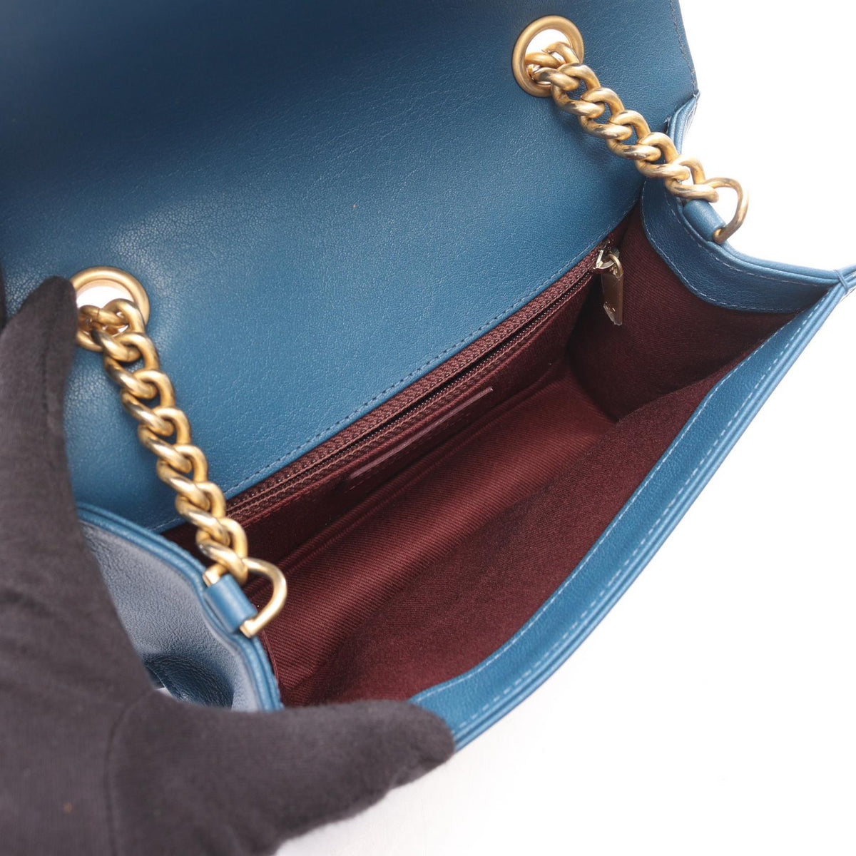 CHANEL Matelasse Caviar Skin Bag Blue
