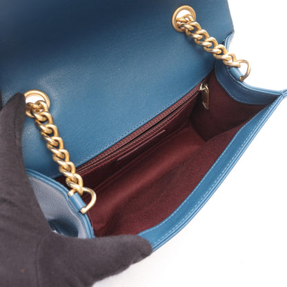 CHANEL Matelasse Caviar Skin Bag Blue