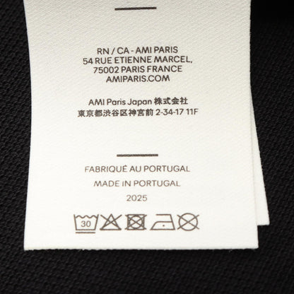 AMI Logo Cotton Polo Shirt Black Size L