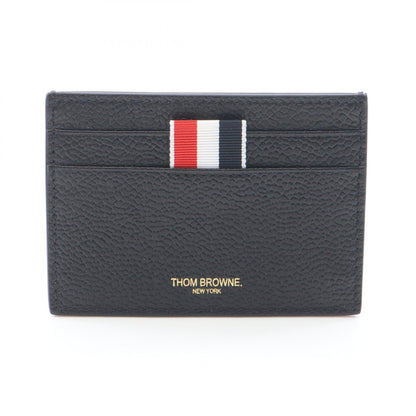 THOM BROWNE Leather Card Holder Black Card Case