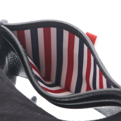 THOM BROWNE Leather Card Holder Black Card Case