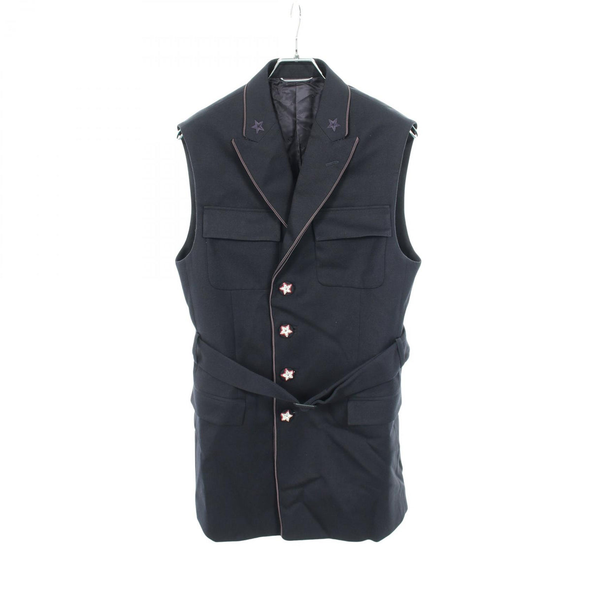 Dior Peter Doig Star Embroidered Wool Vest Navy Size 48