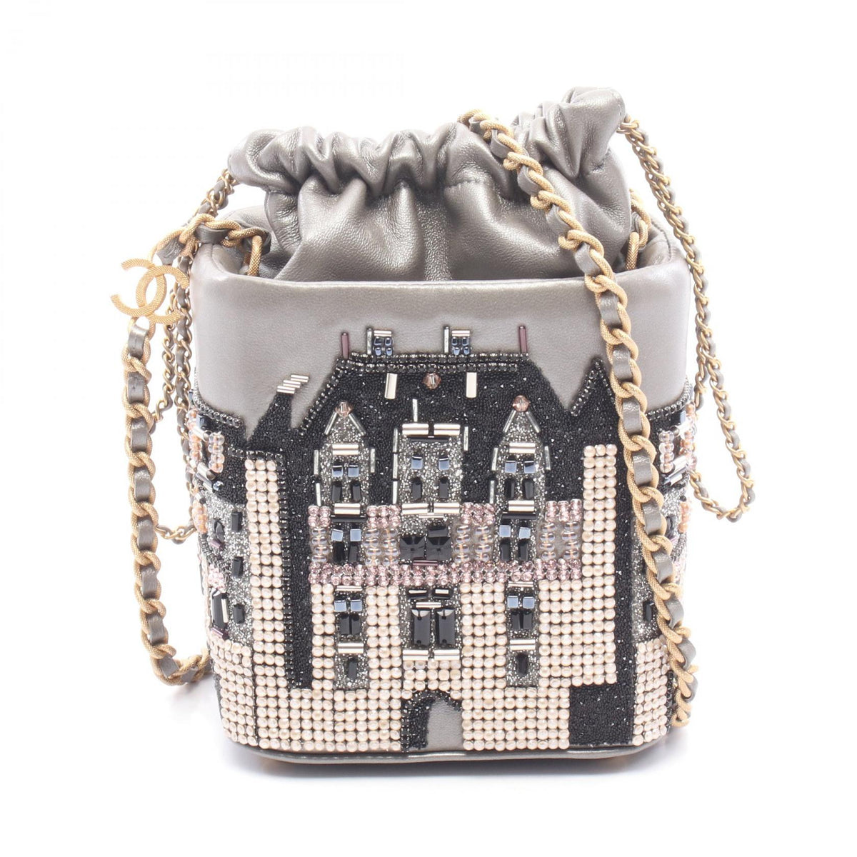 CHANEL Small Beaded Embroidered Bucket Bag