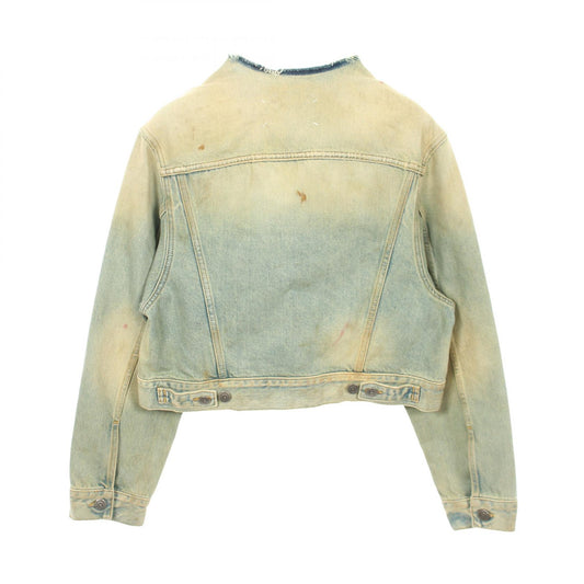 Maison Margiela Distressed Cut-Off Jacket Blue Size 36