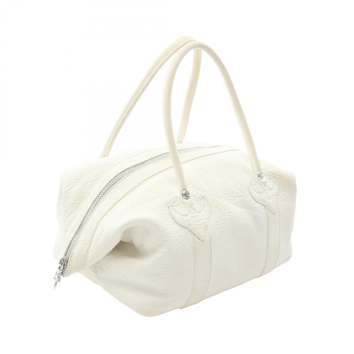 Chrome Hearts Monica Large Cross Leather Sterling Silver Bag