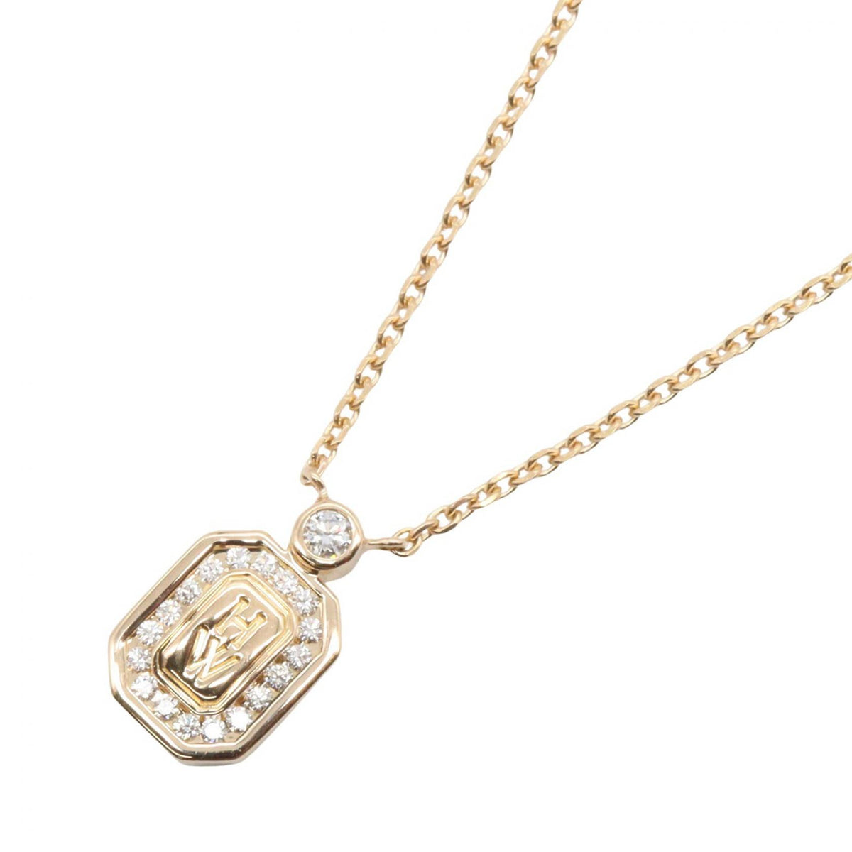 HARRY WINSTON HW Logo Necklace K18PG