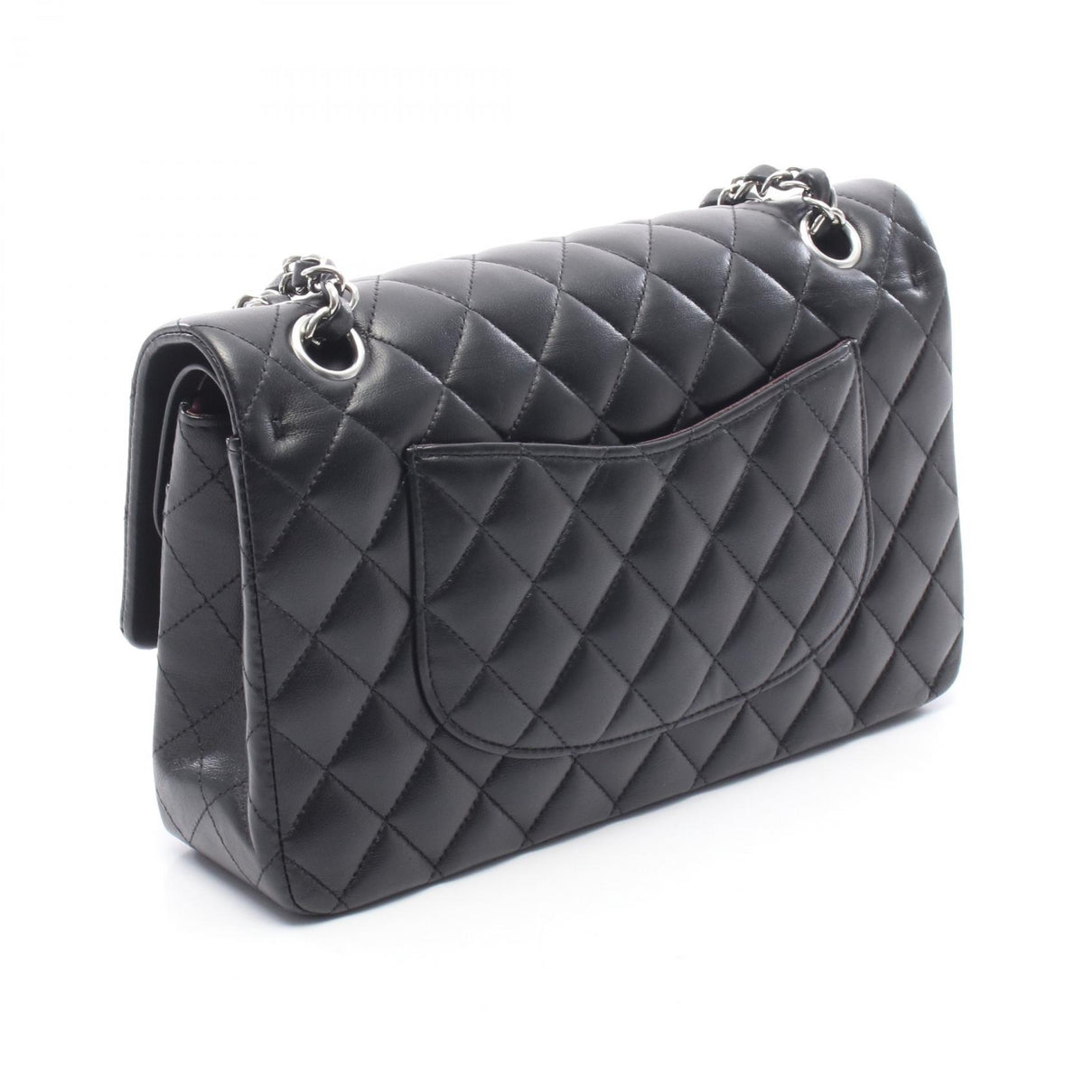 CHANEL Black Lambskin Shoulder Bag