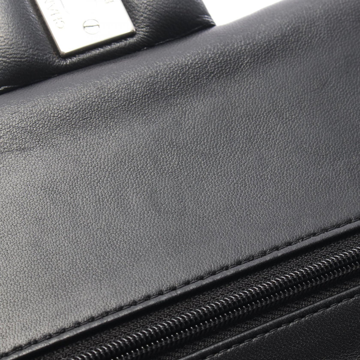 CHANEL Black Lambskin Shoulder Bag