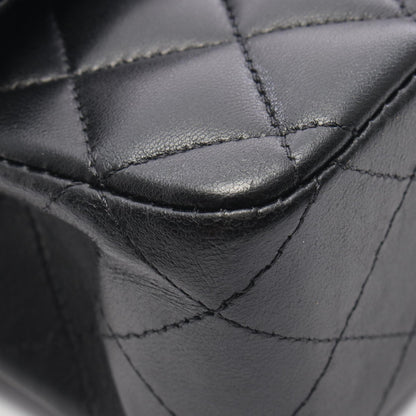 CHANEL Black Lambskin Shoulder Bag