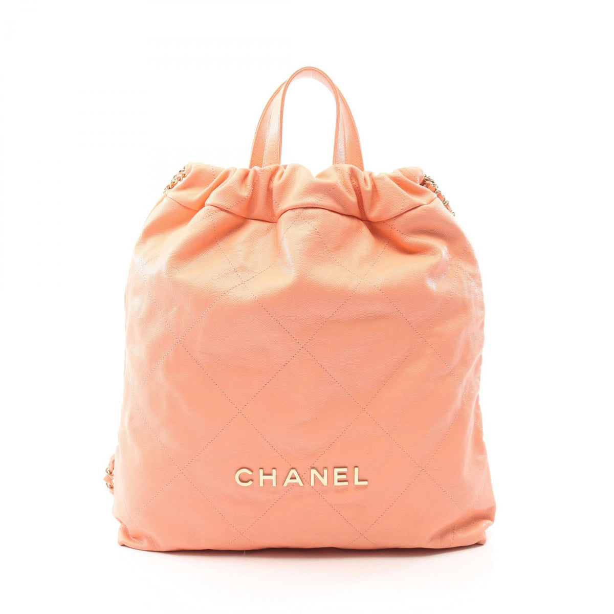 CHANEL 22 Large Caviar Backpack Orange