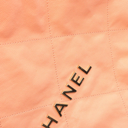CHANEL 22 Large Caviar Backpack Orange