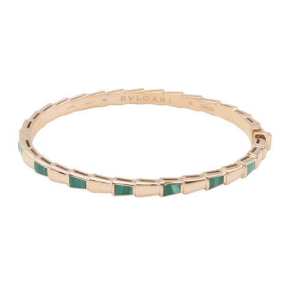 BVLGARI Serpenti Viper Malachite K18PG Bracelet Size S