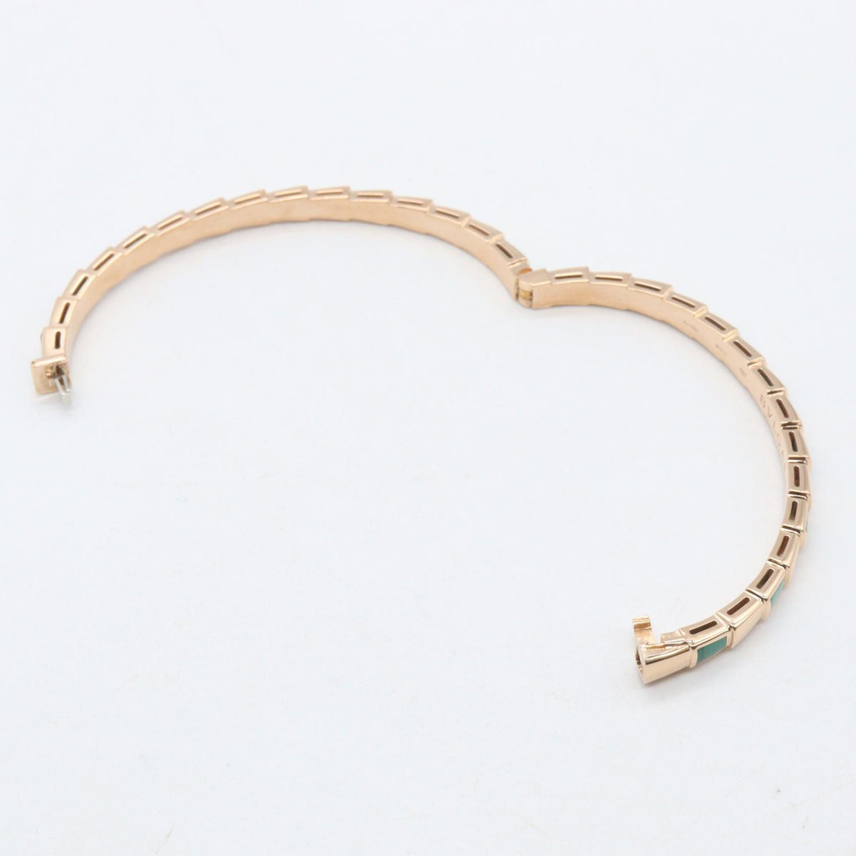 BVLGARI Serpenti Viper Malachite K18PG Bracelet Size S