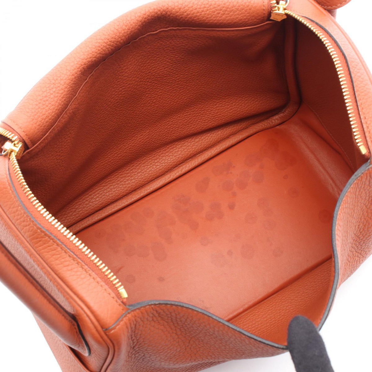 HERMES Lindy 30 Cuivre Brown Shoulder Bag