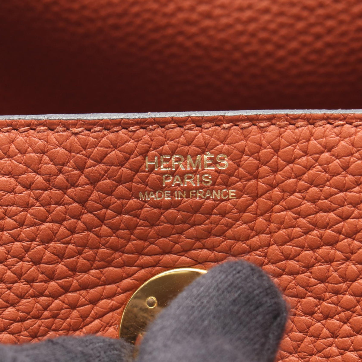 HERMES Lindy 30 Cuivre Brown Shoulder Bag