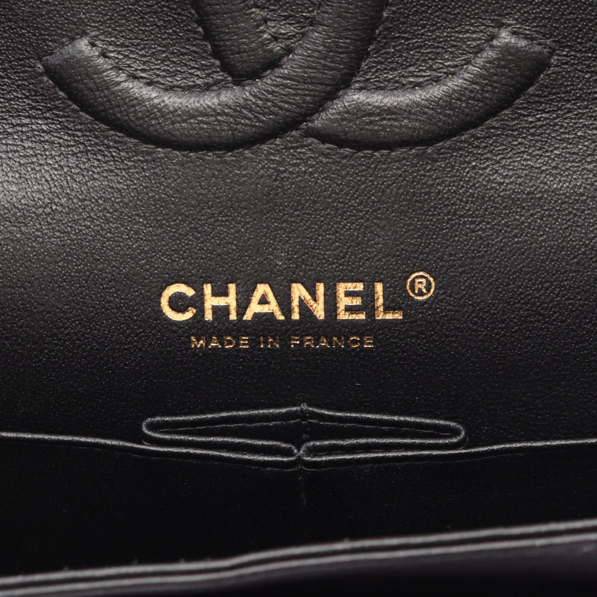 CHANEL Chevron V-Stitch Double Bag Black
