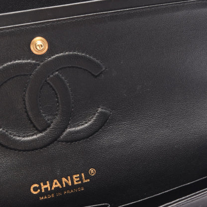 CHANEL Chevron V-Stitch Double Bag Black
