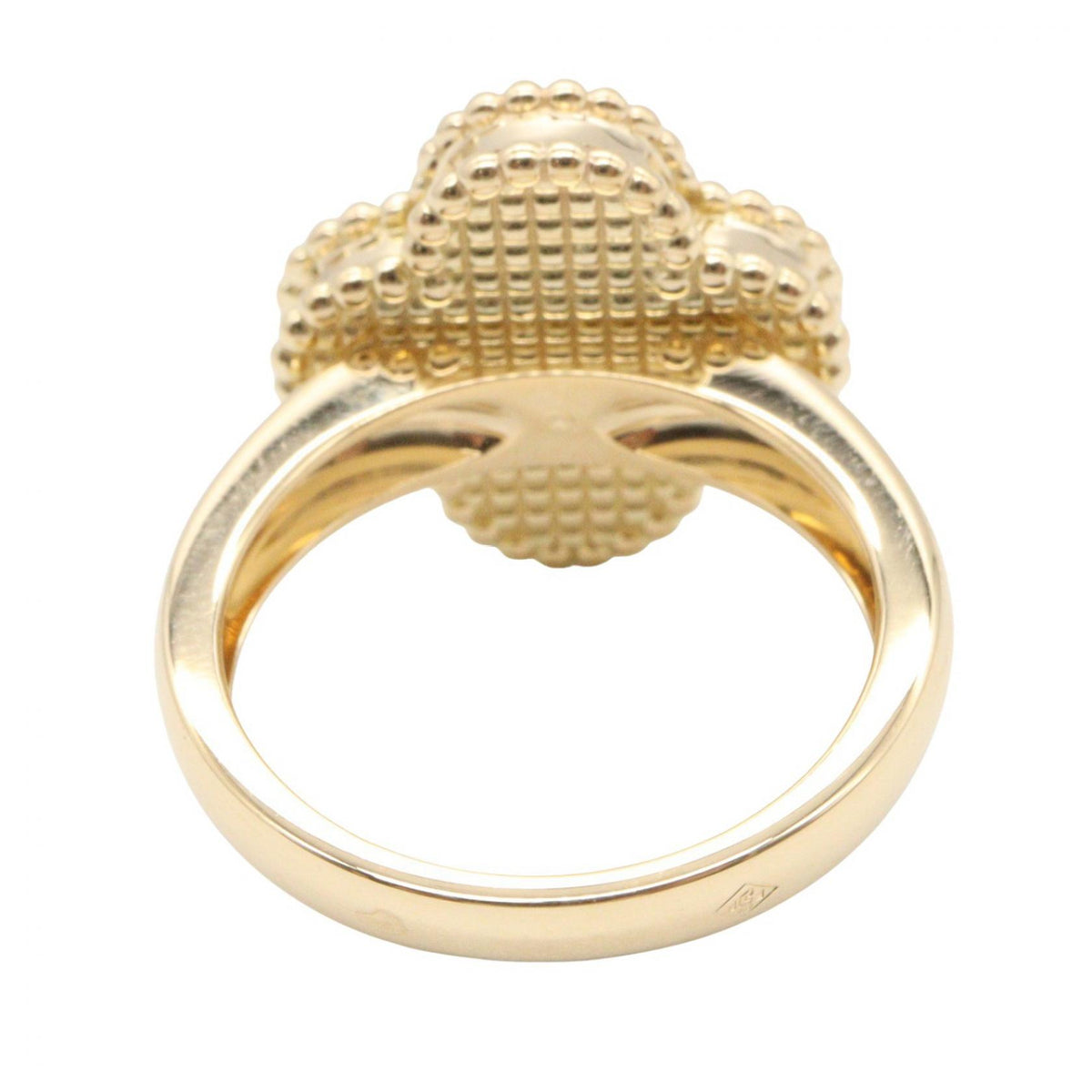 Van Cleef & Arpels Vtg Alhambra Ring K18YG Size JP 9.5