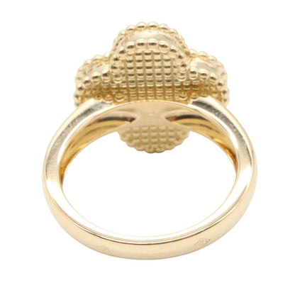 Van Cleef & Arpels Vtg Alhambra Ring K18YG Size JP 9.5